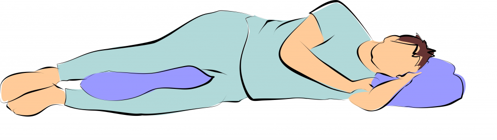 sleep with pillows in knees 