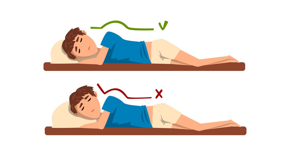 Right pillow position for sleep