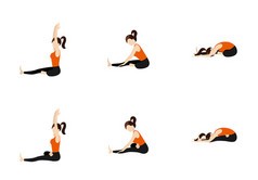 head to knee pose