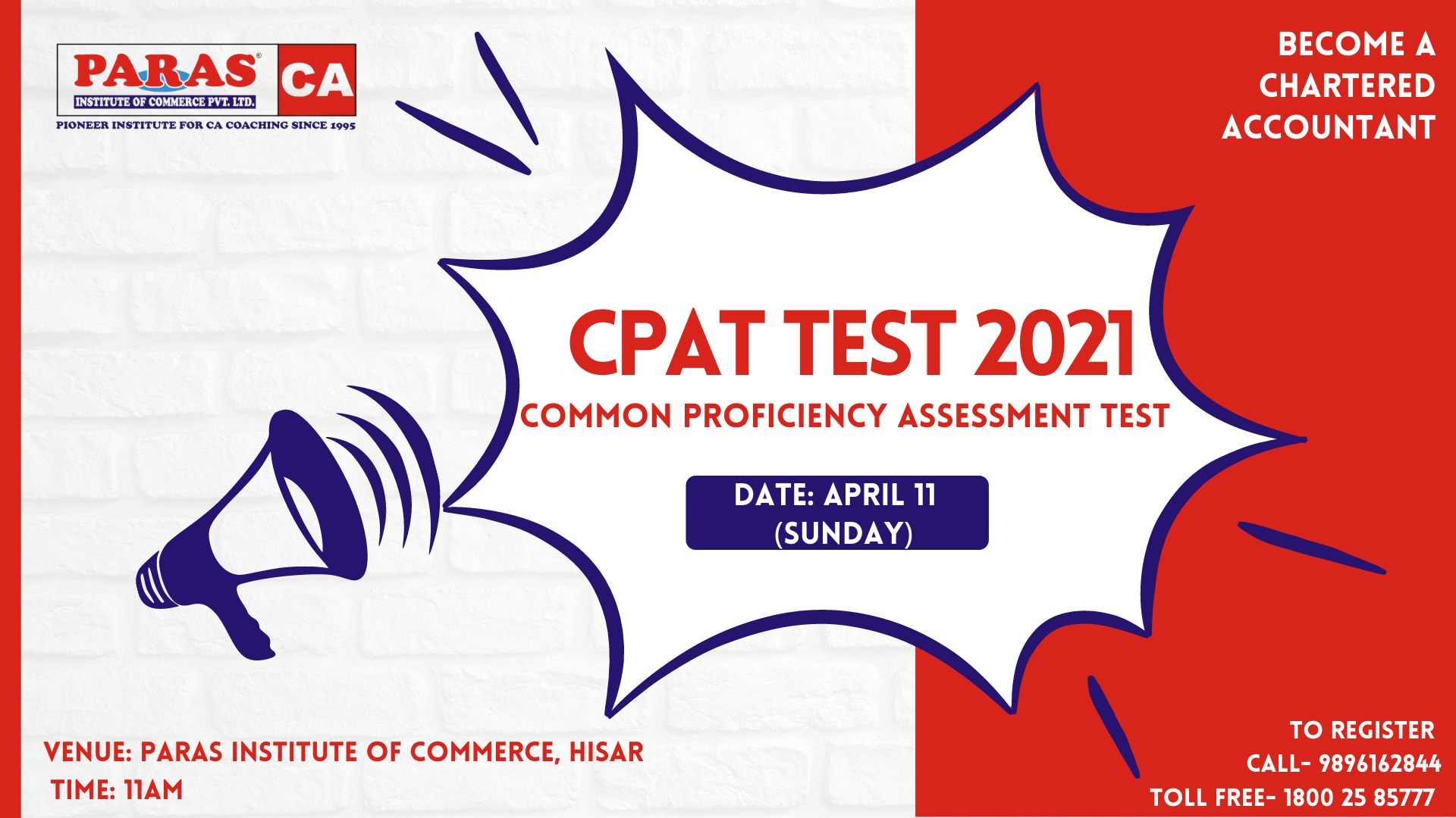 Paras Institute of Commerce CPAT TEST 