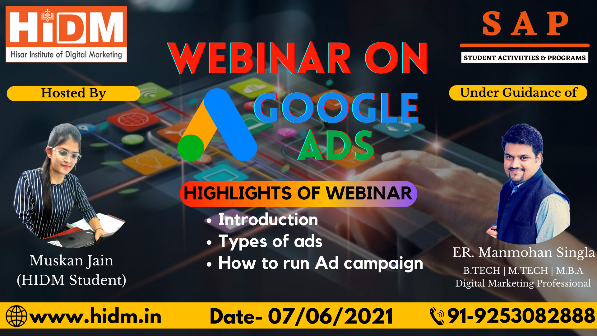 Webinar Fest 2021 : Webinar on Google Ads