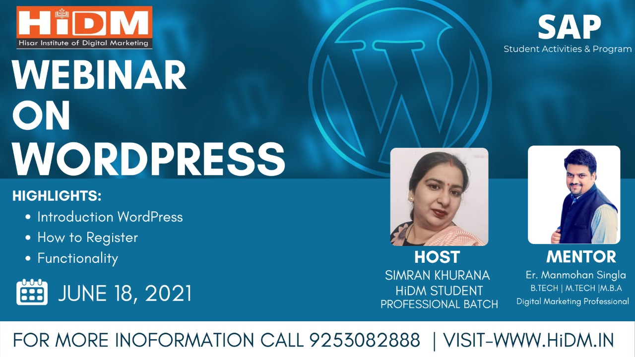 Webinar Fest 2021 : Webinar on WordPress