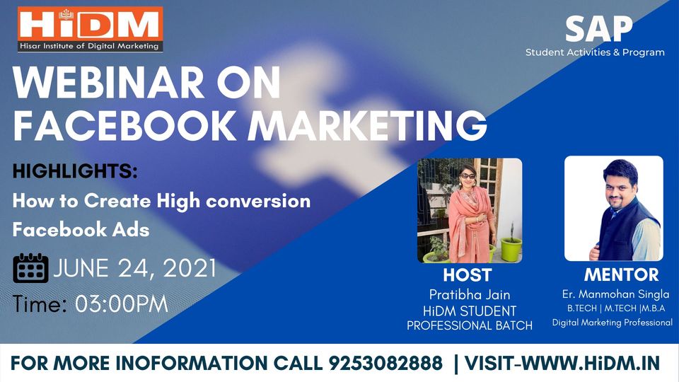Webinar Fest : Webinar on Facebook Marketing