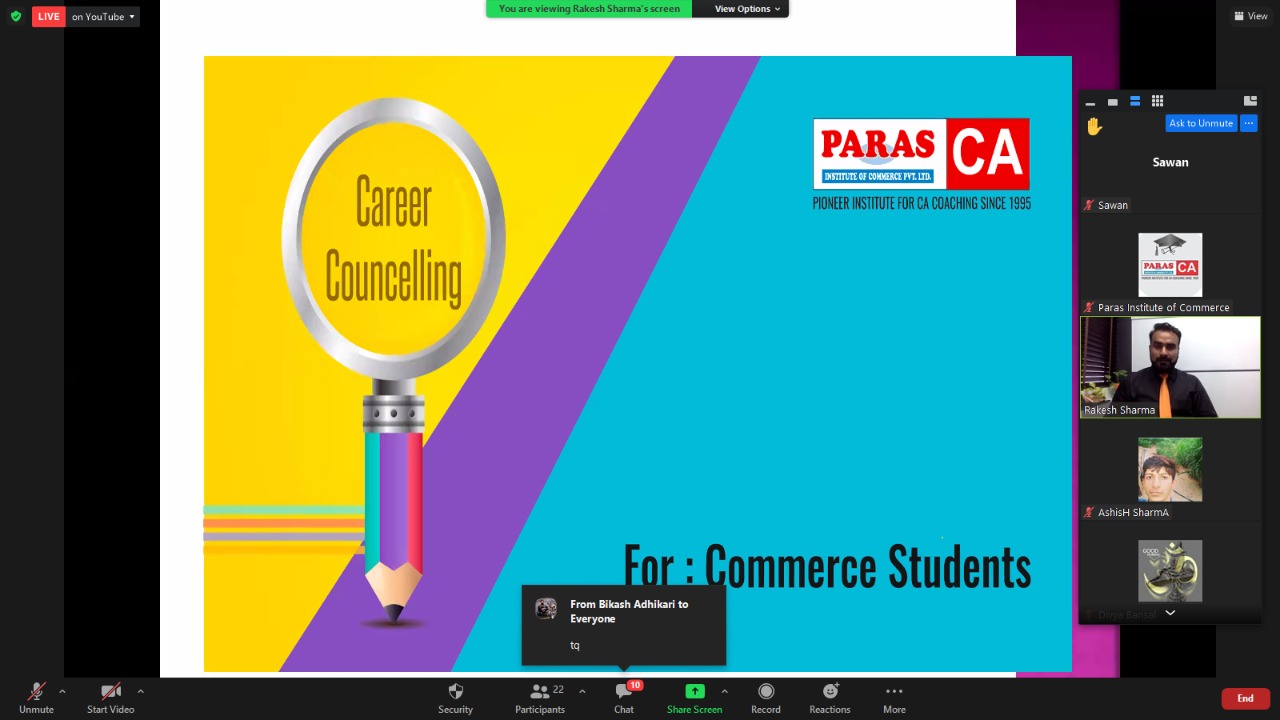 Goal of Life: A career counseling webinar for class XI and XII students