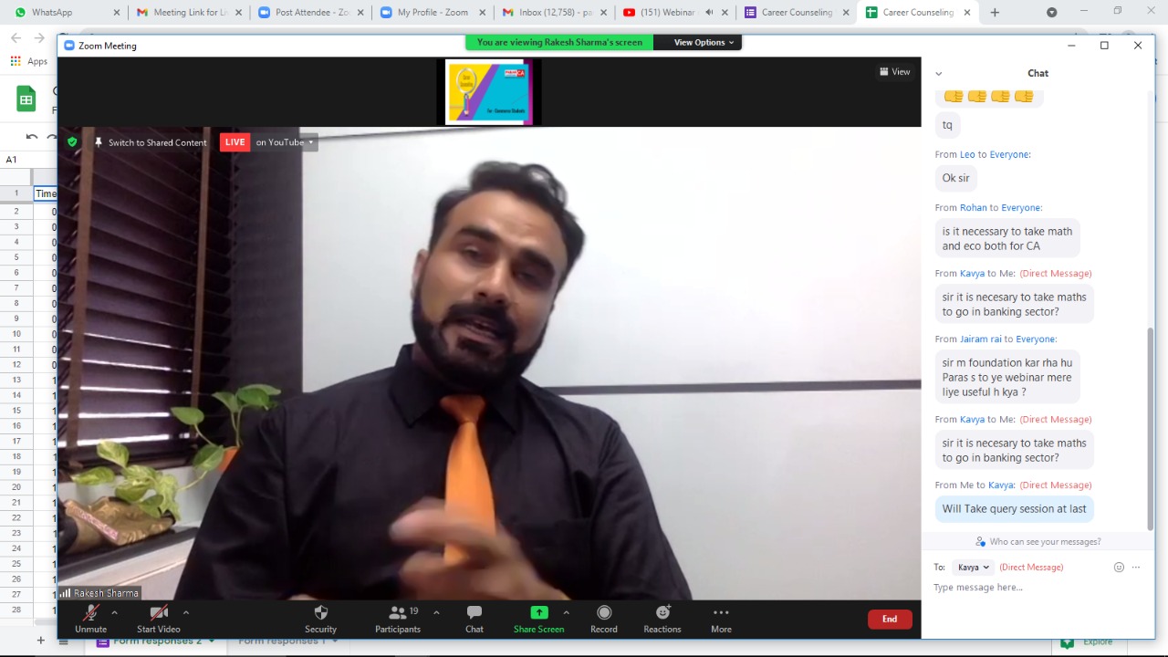 Goal of Life: A career counseling webinar for class XI and XII students