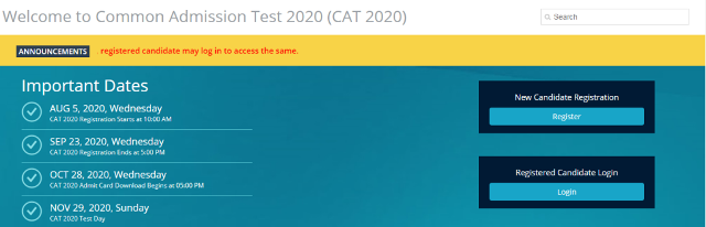 CAT 2020 Admit card
