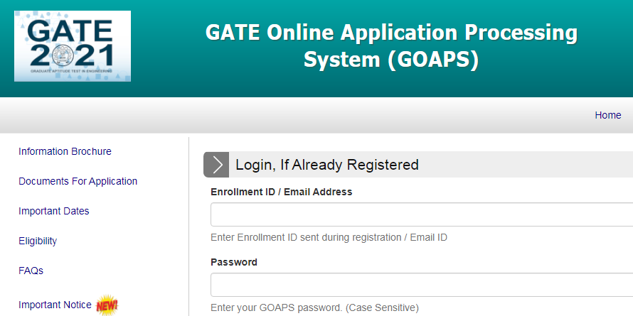 GATE 2021 Admit card
