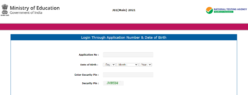JEE MAIN 2021 ADmit card