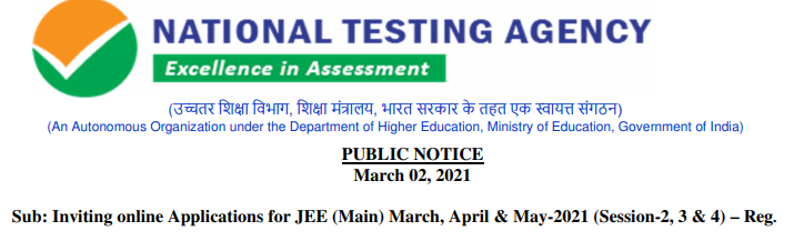 JEE Mains March REgistration