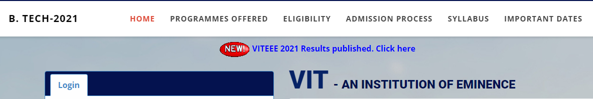 VITEEE Results 2021