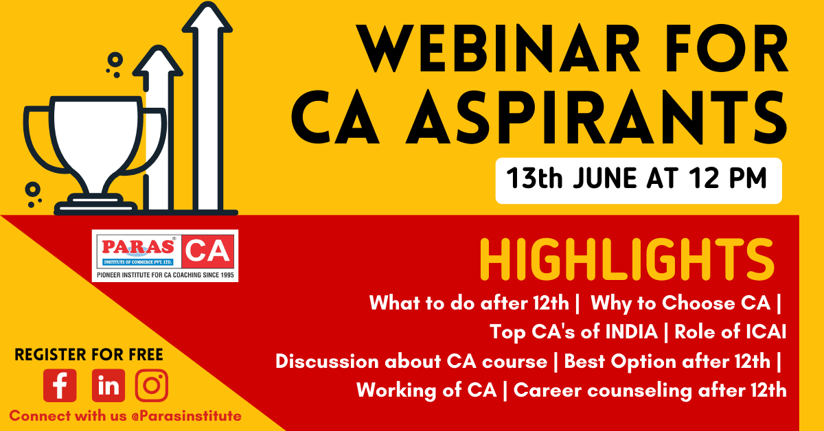 WEBINAR for CA aspirants