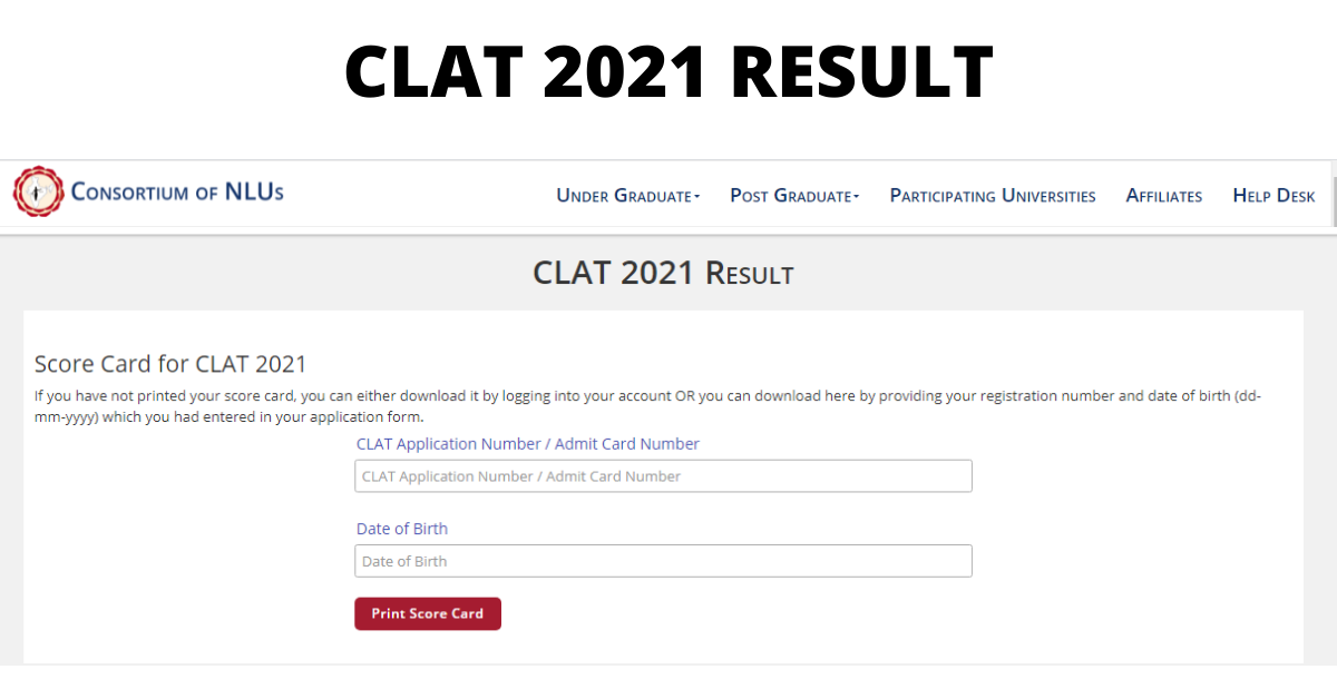 CLAT 2021 Result