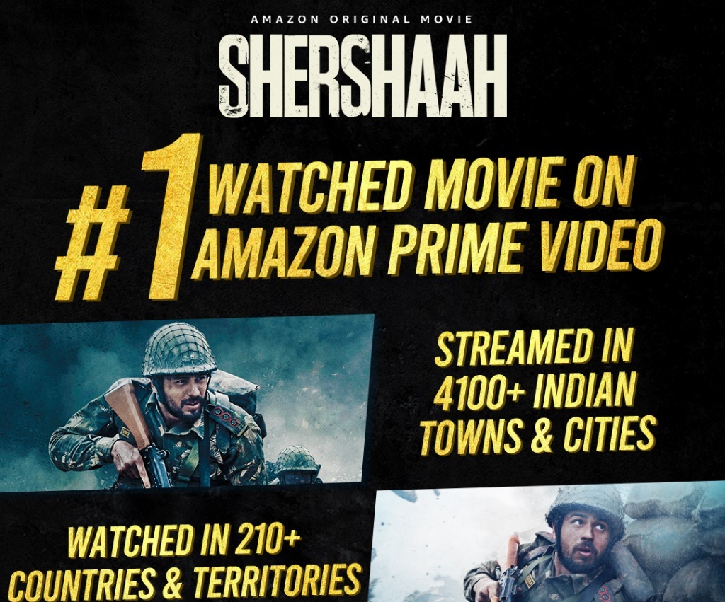 shershaah most watched amazon movie