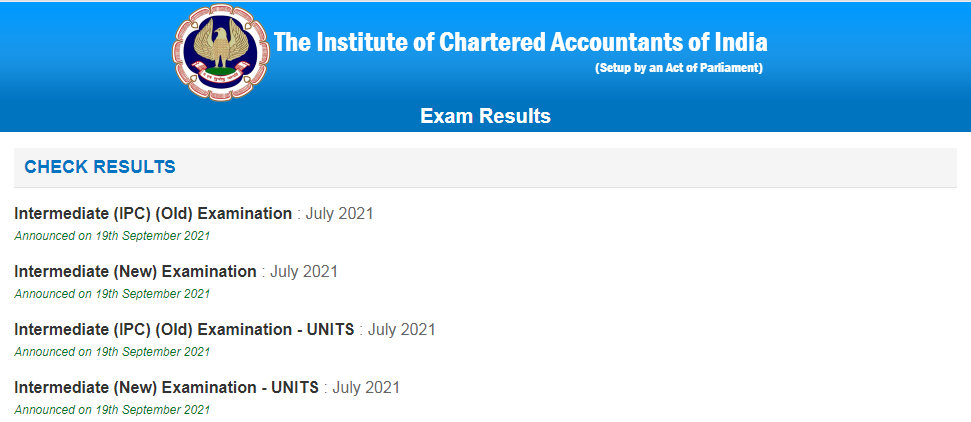 ICAI CA INTER 2021 Results