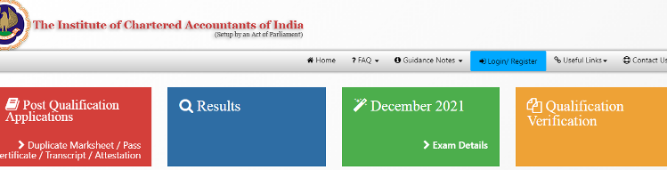 ICAI CA December 2021 Admit cards