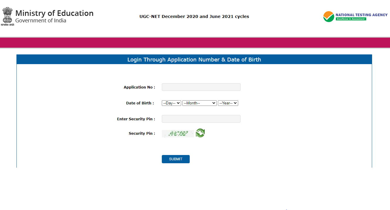 UGC NET December 2020 and June 2021 Admit card
