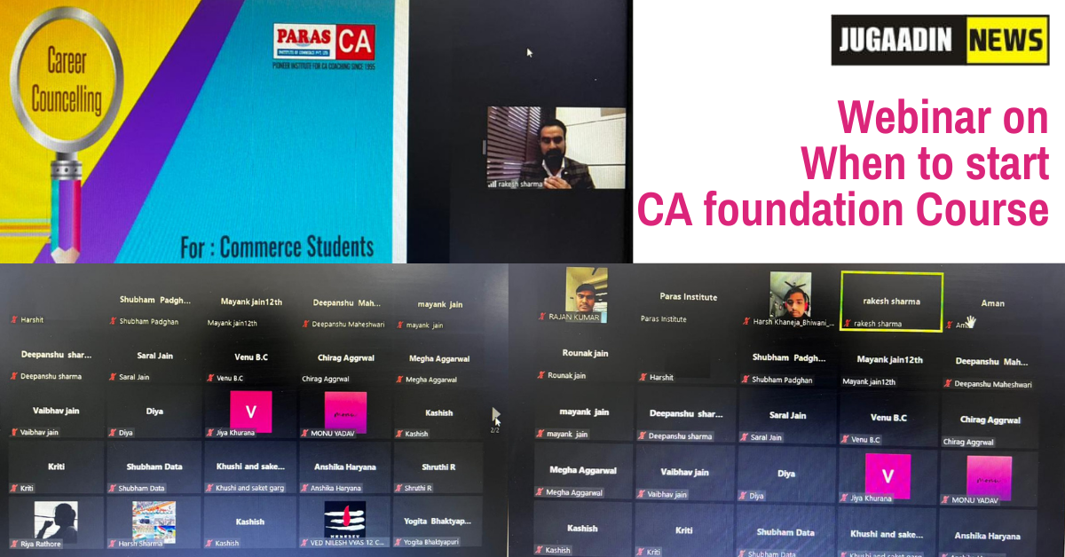 Webinar on When to start CA foundation Course