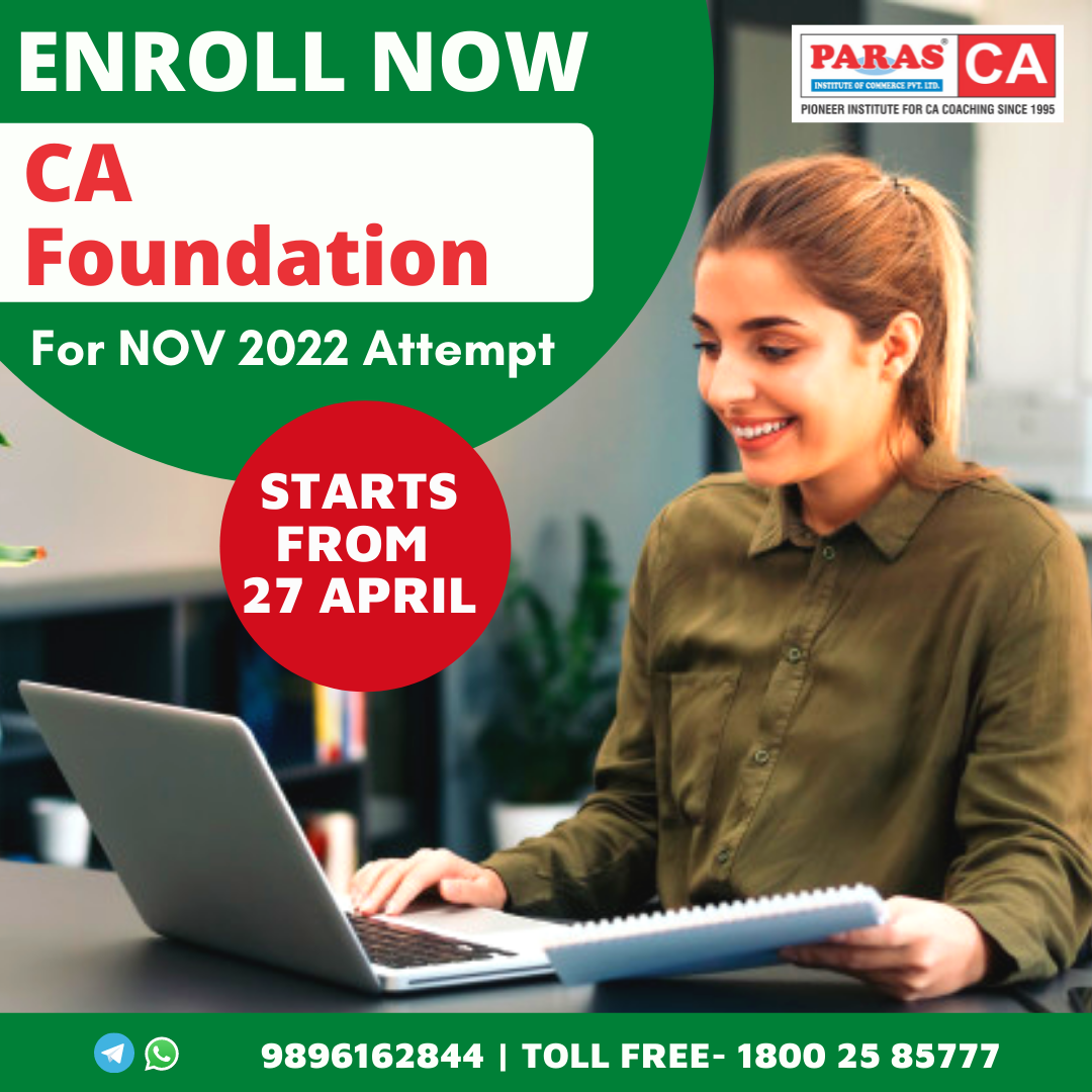 CA Foundation classes by Paras Institute of Commerce Pvt Ltd