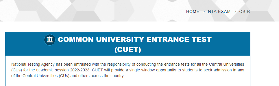 CUET 2022