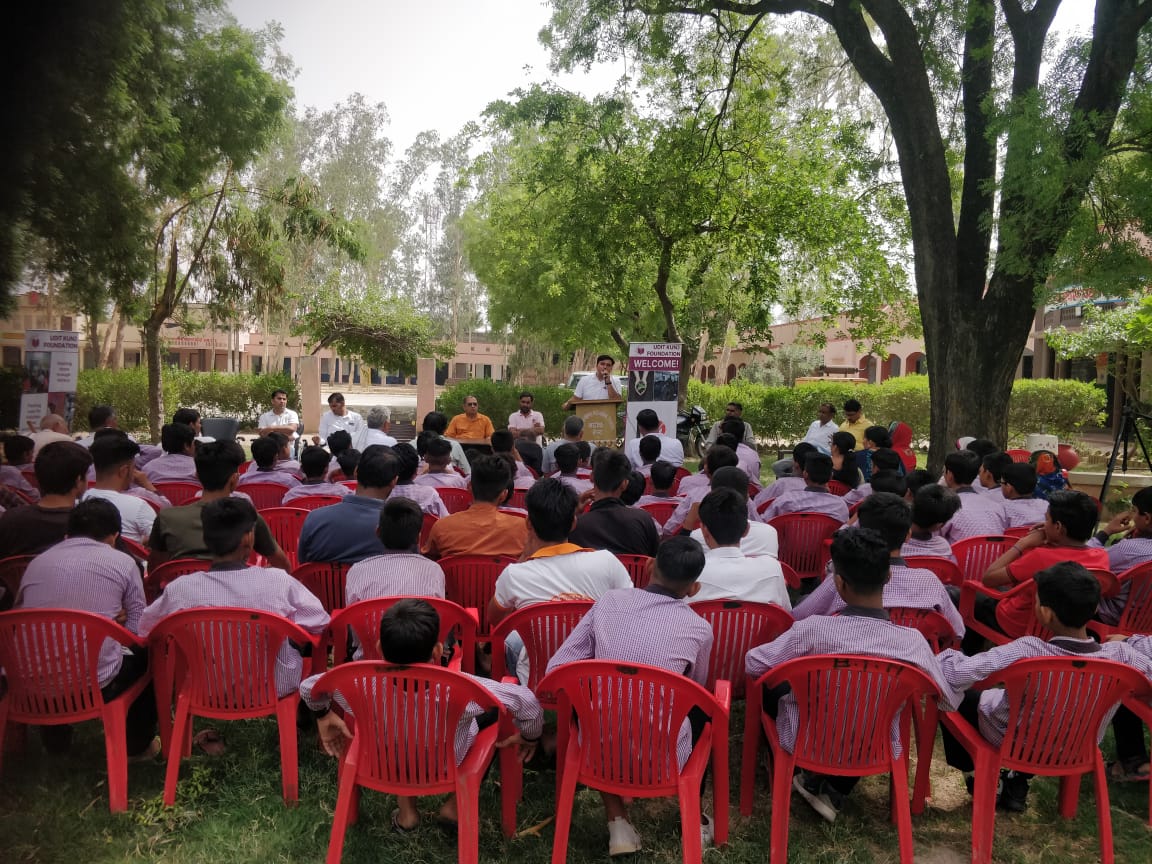 Udit Kunj Foundation Aagaaz Anti-Drug Yatra at Village Baroda Govt Sr. Sec. School