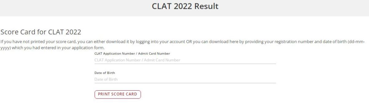 CLAT 2022 Result