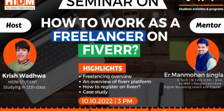 Seminar on how to work as freelancer on Fiverr