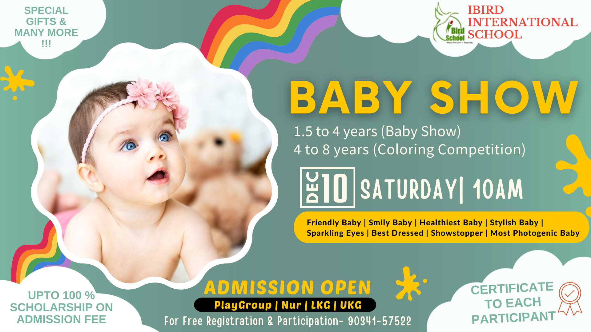 ibird international School Baby show and coloring competition 