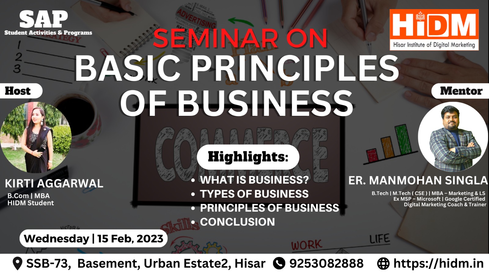 Seminar on Basic Principles of Business | Digital Marketing Seminar Fest 2023