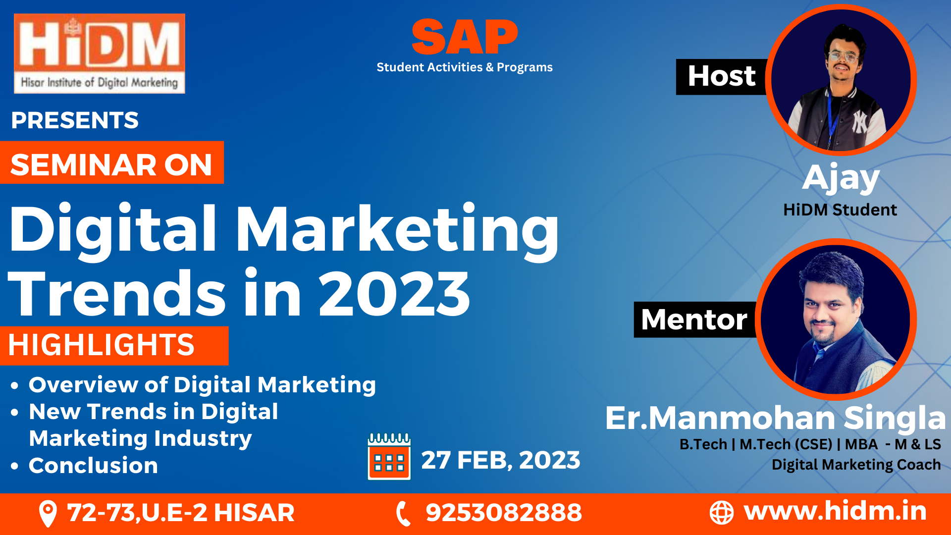 Seminar on Digital Marketing Trends in 2023 