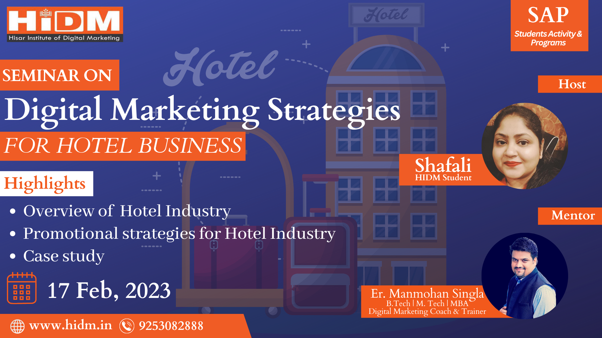 Seminar on Digital Marketing Strategies for Hotel Industry