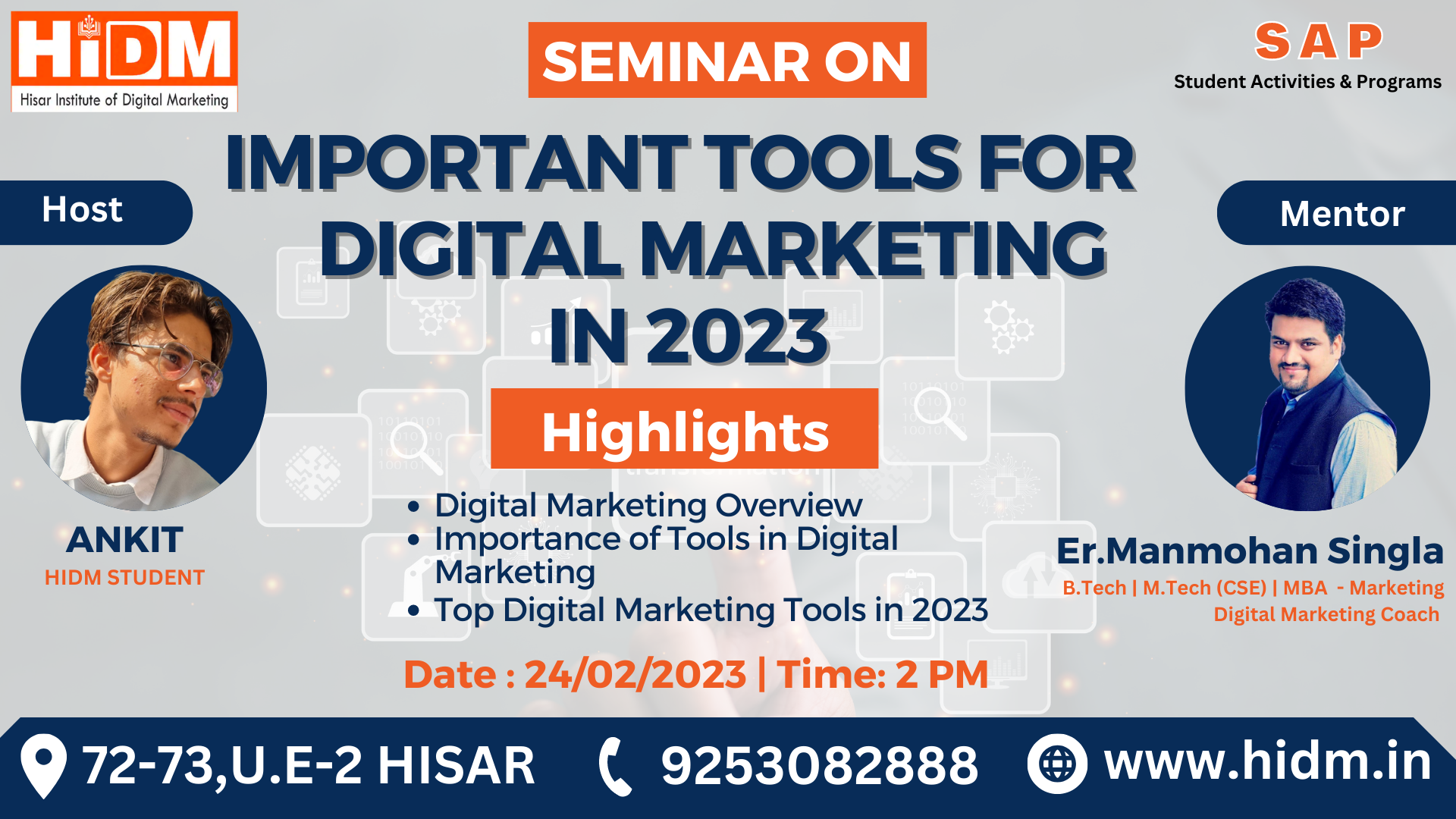 Digital Marketing Seminar Fest 2023 : Seminar on important digital marketing tools in 2023