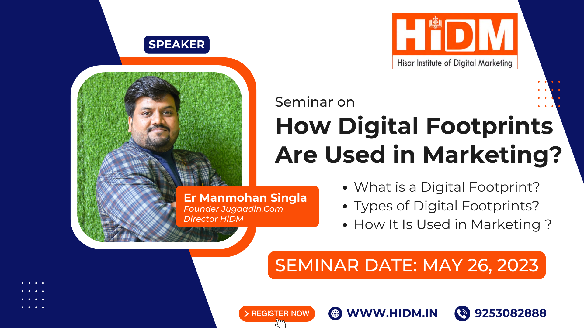 Seminar on How Digital Footprints are used in Marketing | Er Manmohan Singla