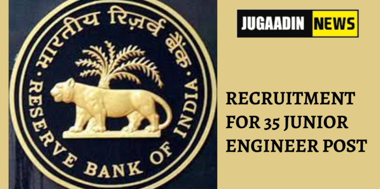 RBI recruitment for 35 junior engineer post