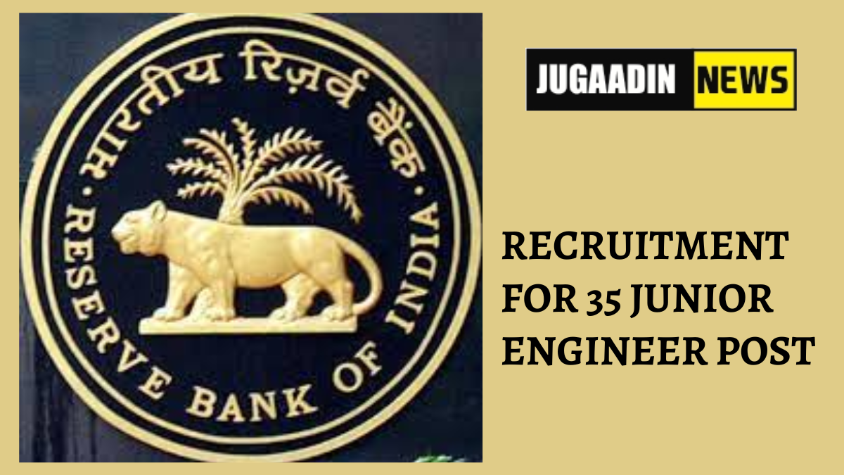 RBI recruitment for 35 junior engineer post