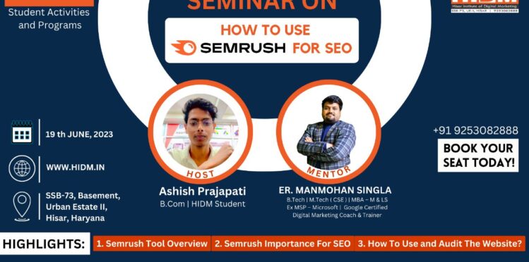 seminar on how to use semrush for seo