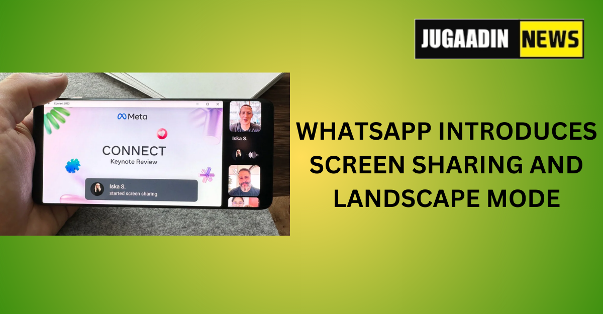 The feature image is having a logo of Jugaadin news and a picture taken from mark's Facebook regarding WhatsApp latest updates