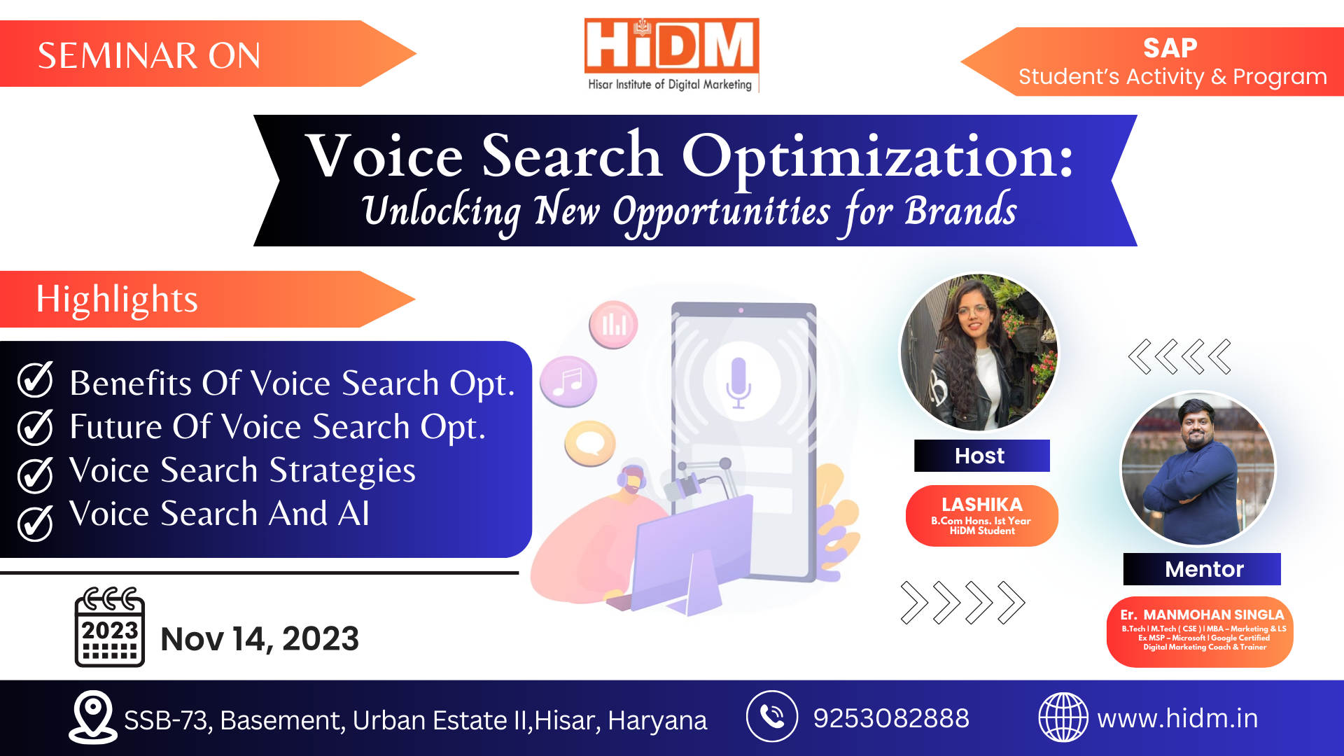 Seminar on Voice Search Optimization: Unlocking new opportunities for a brand