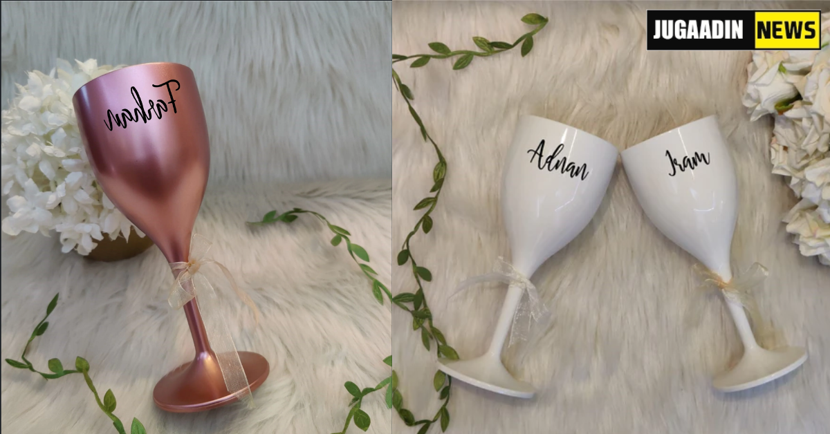 Customize wine glasses and barware for Valentine’s Day