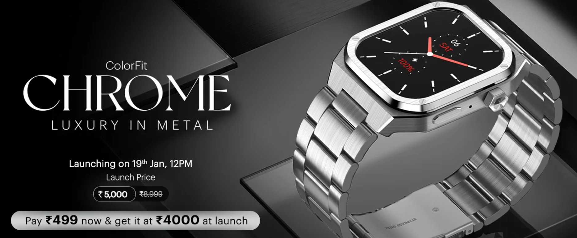 colorfit chrome smartwatch