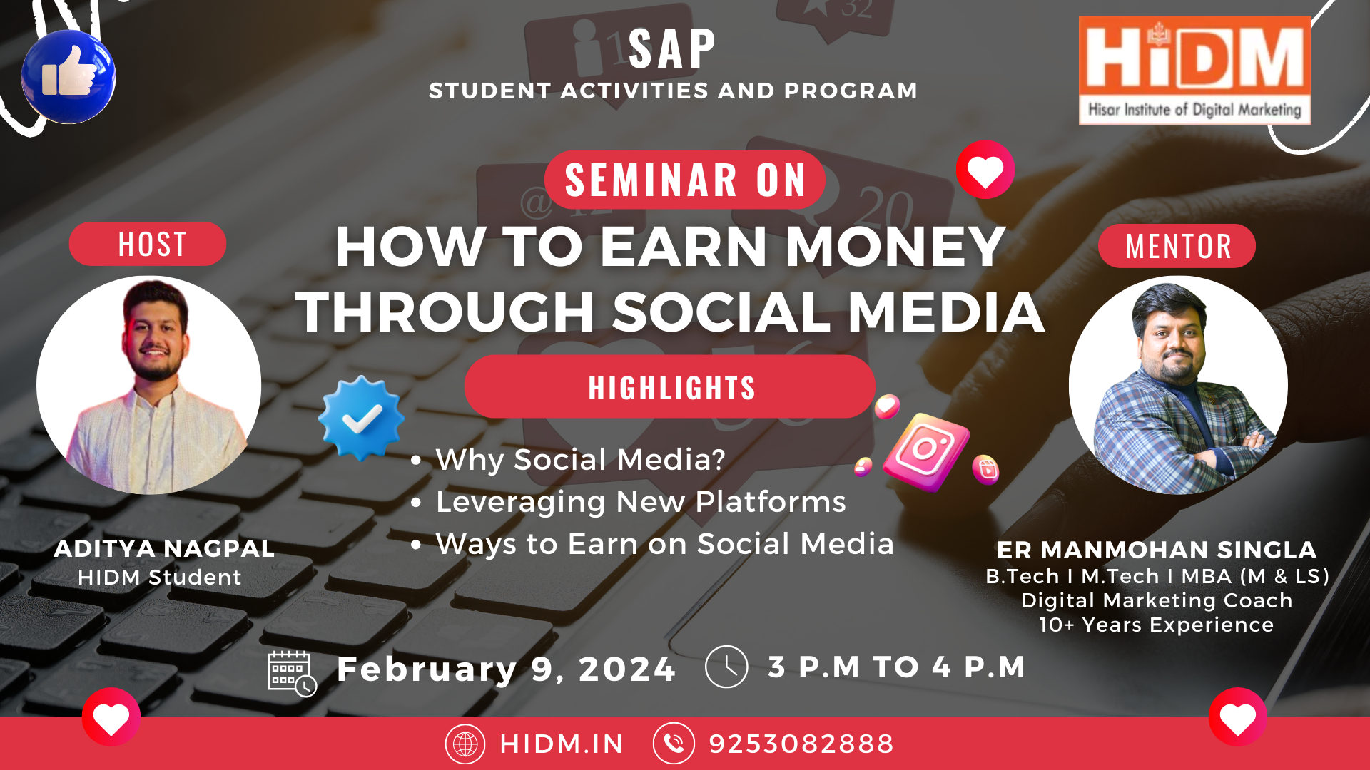 seminar on how to earn money through social media