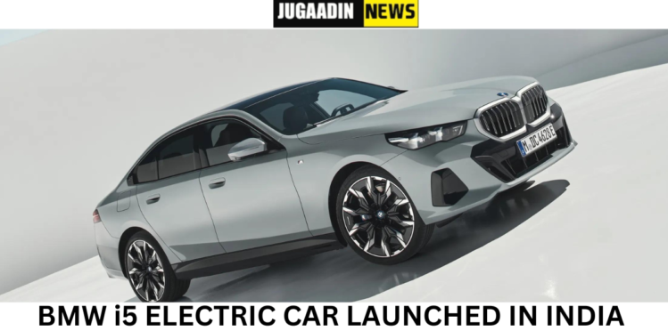 image showing all new BMW i5 electric car and announcing the launch