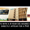 Students with a 4-year UG degree can now directly appear for a PhD