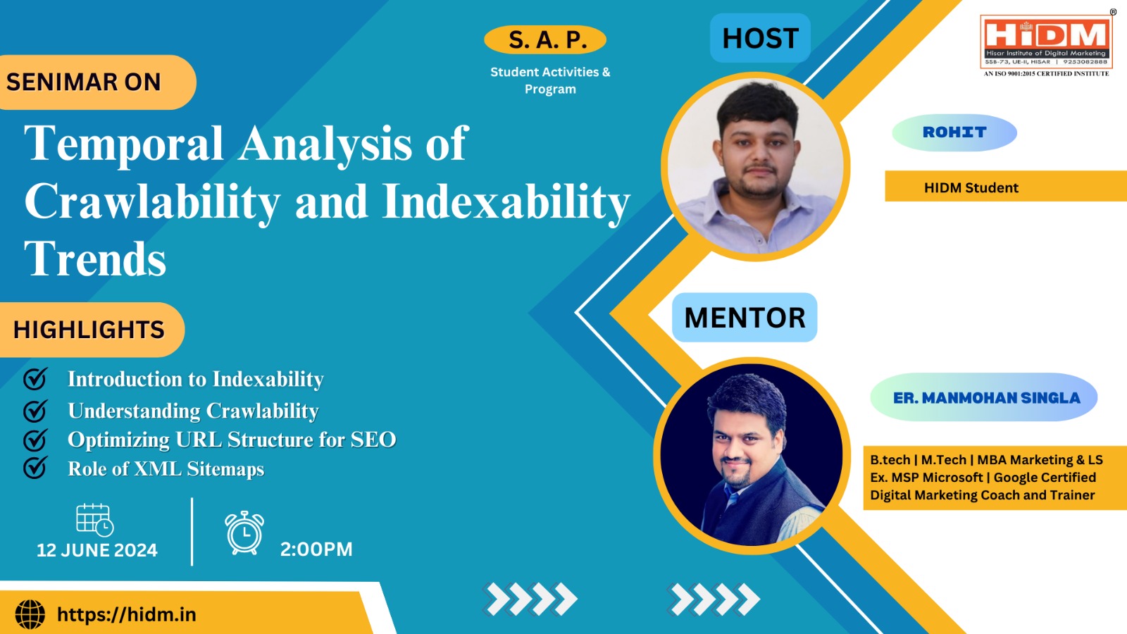 seminar on Temporal analysis of crawlability and indexability trend