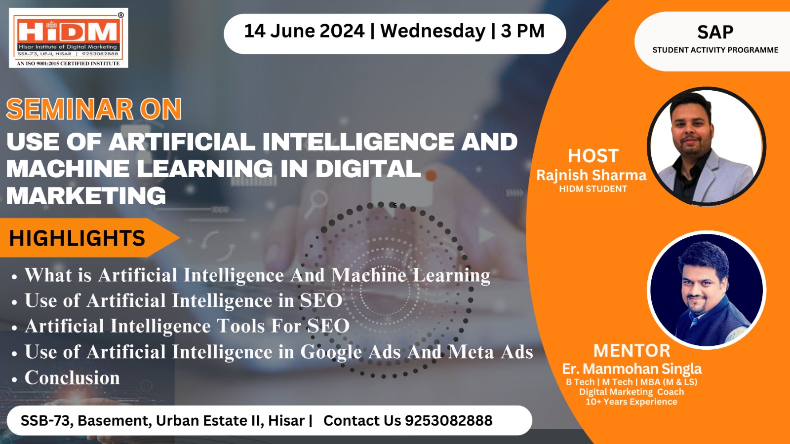 HIDM SEMINAR FEST 2024: SEMINAR ON THE USE OF ARTIFICIAL INTELLIGENCE AND MACHINE LEARNING IN DIGITAL MARKETING