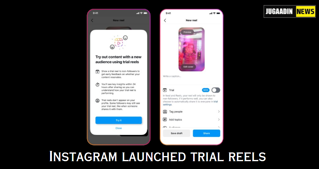 An engaging graphic showcasing Instagram's Trial Reels feature, highlighting how creators can test new content with non-followers to gather insights and refine their strategies