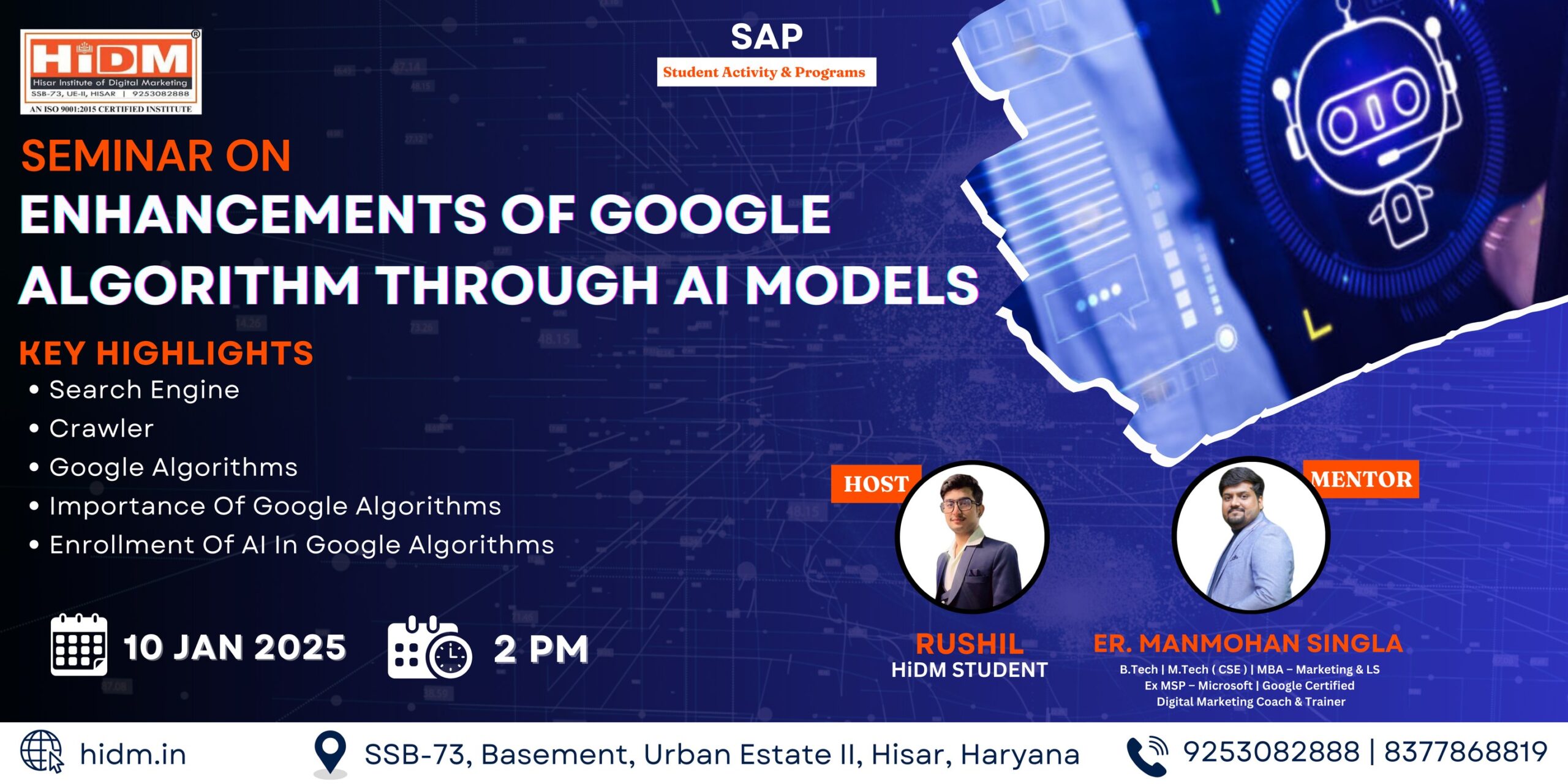 Seminar on Enhancements of Google Algorithms Through AI Models in Digital Marketing Seminar Fest 2025 