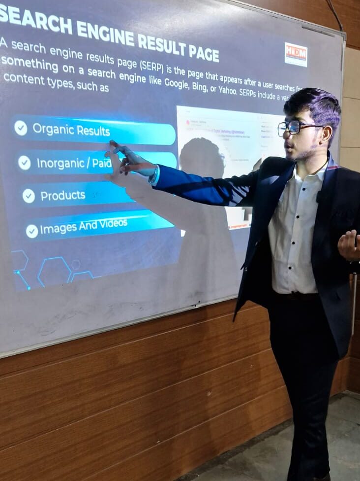 A seminar titled "Enhancements of Google Algorithm Through AI Models" took place at the Hisar Institute of Digital Marketing (HIDM) 