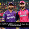 Quinton de Kock celebrates after scoring 97* as KKR wins against RR in IPL 2025.