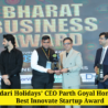 Khatirdari Holidays CEO Parth Goyal Honored with Prestigious Best innovate startup