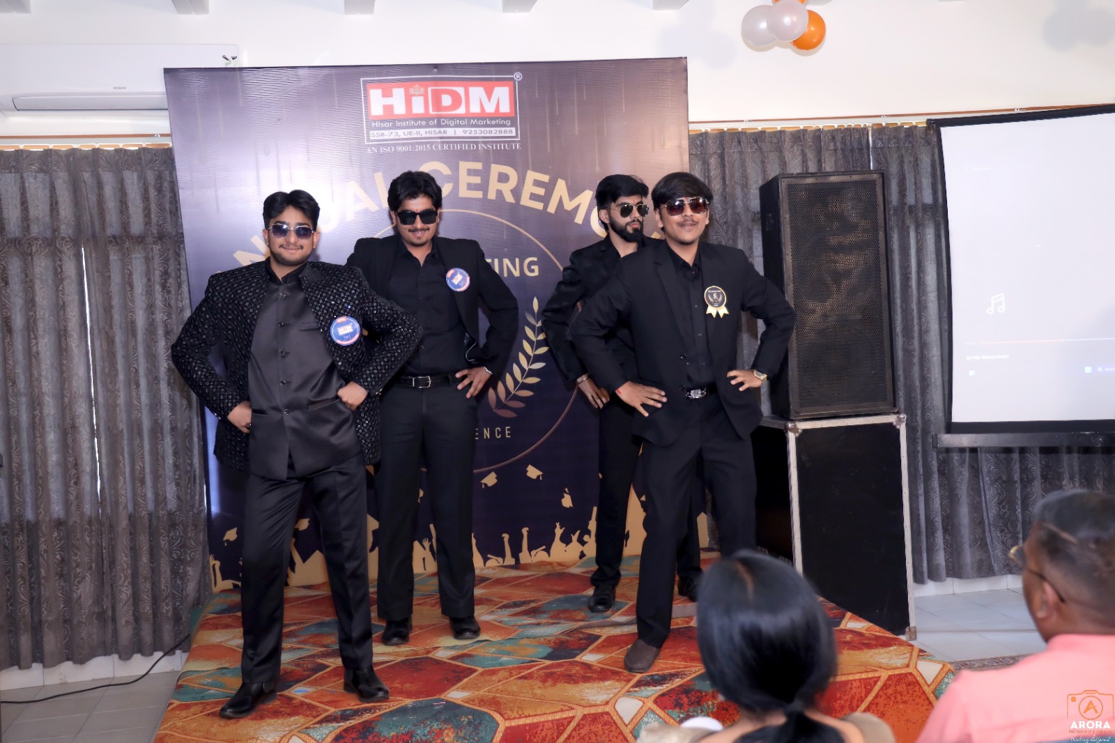 Energetic dance performance by HIDM students at the 6th-anniversary celebration.